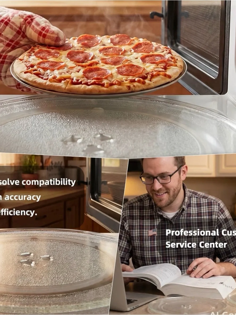 12-Inch Clear Glass Microwave Turntable Plate